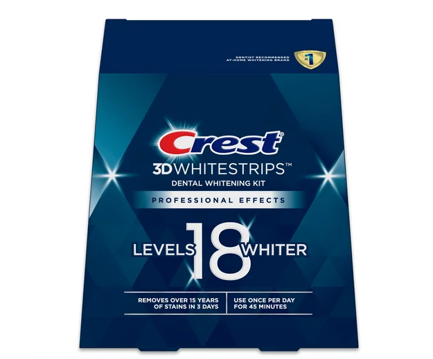 【新品・未使用・配送可】Crest 3D Whitestrips Professional Effects At- Teeth Whitening Kit Level 18 Whiter Crest 3D Whitestrips Teeth Whitening Kit, 20 Treatments - Enamel