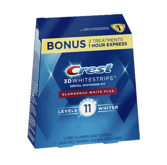 Crest 3D Whitestrips Glamours White Teeth Whitening Kit, 32 Strips (16 Treatments)
